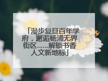 漫步复旦百年学府，邂逅杨浦无界街区……解锁书香人文新地标