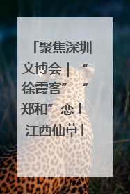 聚焦深圳文博会｜“徐霞客”“郑和”恋上江西仙草