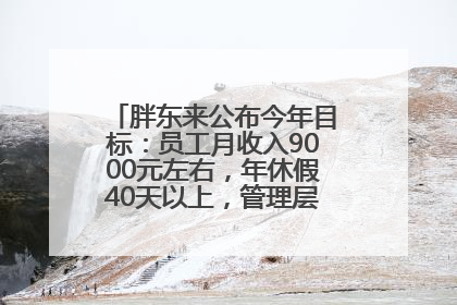 胖东来公布今年目标：员工月收入9000元左右，年休假40天以上，管理层人均分配70万元
