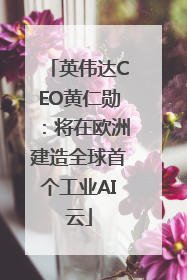 英伟达CEO黄仁勋：将在欧洲建造全球首个工业AI云