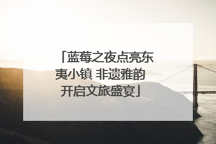 蓝莓之夜点亮东夷小镇 非遗雅韵开启文旅盛宴
