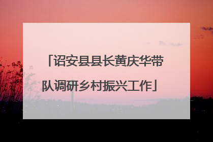 诏安县县长黄庆华带队调研乡村振兴工作