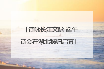 诗咏长江文脉 端午诗会在湖北秭归启幕