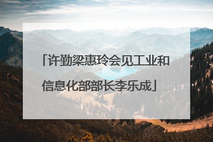 许勤梁惠玲会见工业和信息化部部长李乐成