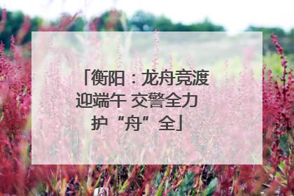 衡阳：龙舟竞渡迎端午 交警全力护“舟”全