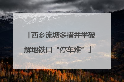 西乡流塘多措并举破解地铁口“停车难”