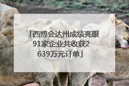 西博会达州成绩亮眼 91家企业共收获2639万元订单