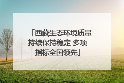 西藏生态环境质量持续保持稳定 多项指标全国领先