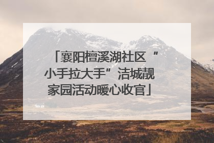 襄阳檀溪湖社区“小手拉大手”洁城靓家园活动暖心收官