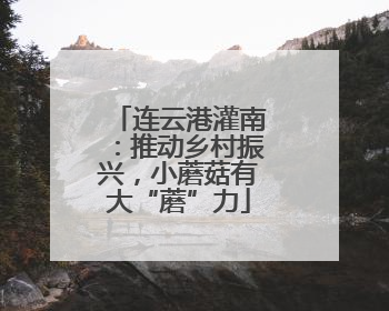 连云港灌南：推动乡村振兴，小蘑菇有大“蘑”力