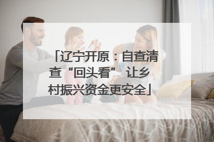 辽宁开原：自查清查“回头看” 让乡村振兴资金更安全