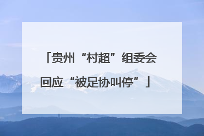贵州“村超”组委会回应“被足协叫停”