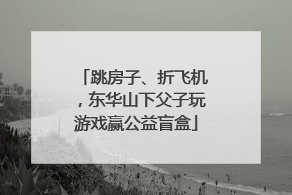 跳房子、折飞机，东华山下父子玩游戏赢公益盲盒