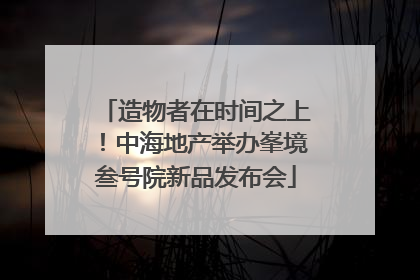 造物者在时间之上！中海地产举办峯境叁号院新品发布会