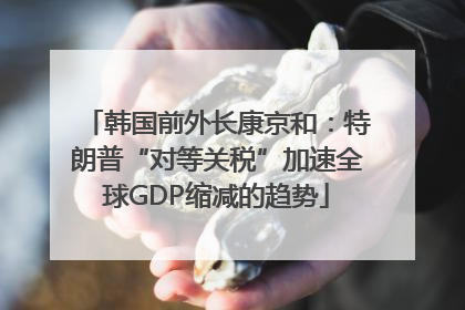 韩国前外长康京和：特朗普“对等关税”加速全球GDP缩减的趋势