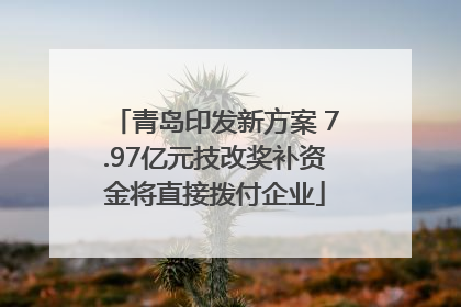 青岛印发新方案 7.97亿元技改奖补资金将直接拨付企业