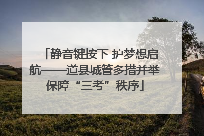 静音键按下 护梦想启航——道县城管多措并举保障“三考”秩序