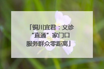 铜川宜君：义诊“直通”家门口 服务群众零距离