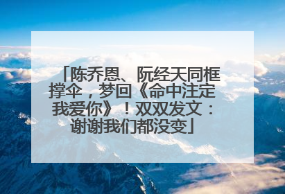 陈乔恩、阮经天同框撑伞，梦回《命中注定我爱你》！双双发文：谢谢我们都没变