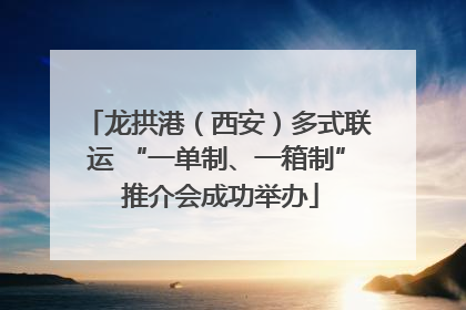 龙拱港（西安）多式联运 “一单制、一箱制” 推介会成功举办
