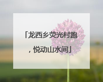龙西乡荧光村跑，悦动山水间