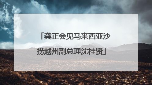 龚正会见马来西亚沙捞越州副总理沈桂贤