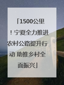 1500公里！宁夏全力推进农村公路提升行动 助推乡村全面振兴