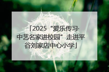 2025“爱乐传习·中艺名家进校园”走进平谷刘家店中心小学