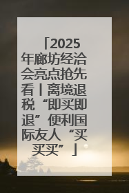 2025年廊坊经洽会亮点抢先看丨离境退税“即买即退”便利国际友人“买买买”