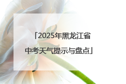 2025年黑龙江省中考天气提示与盘点