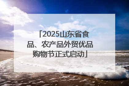 2025山东省食品、农产品外贸优品购物节正式启动