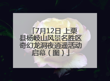 7月12日 上栗县杨岐山风景名胜区奇幻龙洞夜逍遥活动启幕（图）