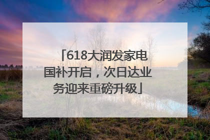 618大润发家电国补开启，次日达业务迎来重磅升级