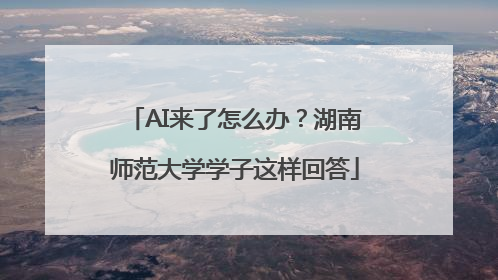 AI来了怎么办？湖南师范大学学子这样回答