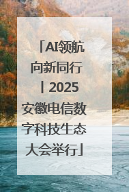 AI领航 向新同行丨2025安徽电信数字科技生态大会举行